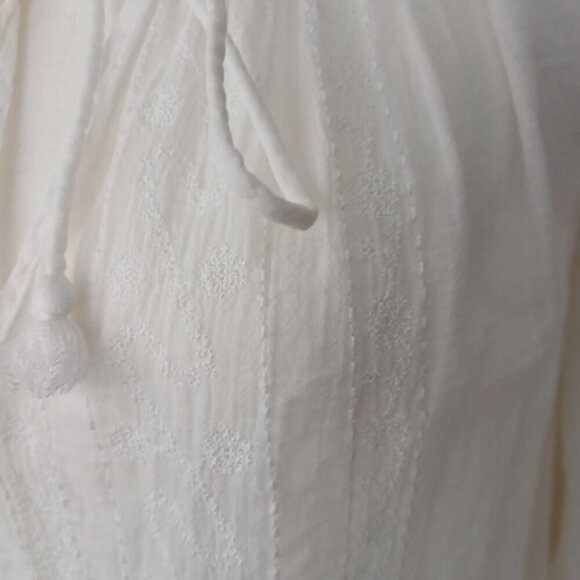 Nanette Lepore Swim Cover Up Tunic Embroidered Semi-sheer White Size XS - Picture 5 of 10